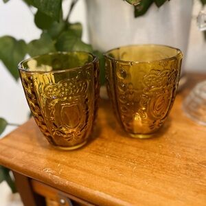 Vintage Amber Glasses